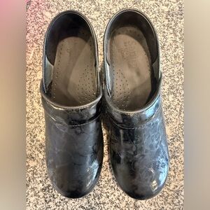 Sanita Black Clogs, Size 39